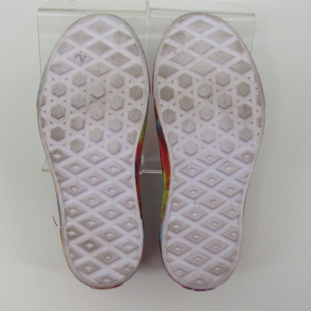 Vans Off The Wall Tie-Dye Colorful Rainbow Kids Slip-On Shoes Size 1 Unisex - Picture 8 of 10